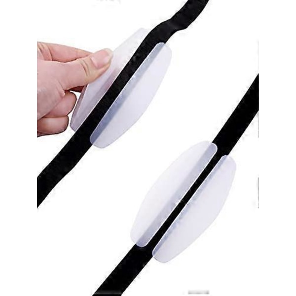 8 Styk BH Strop Puder Silikone BH Strop Pad Holder Skridsikker Lindring Smerte Skulderpuder, hvid og hudfarvet pink, 9,2 x 5 cm