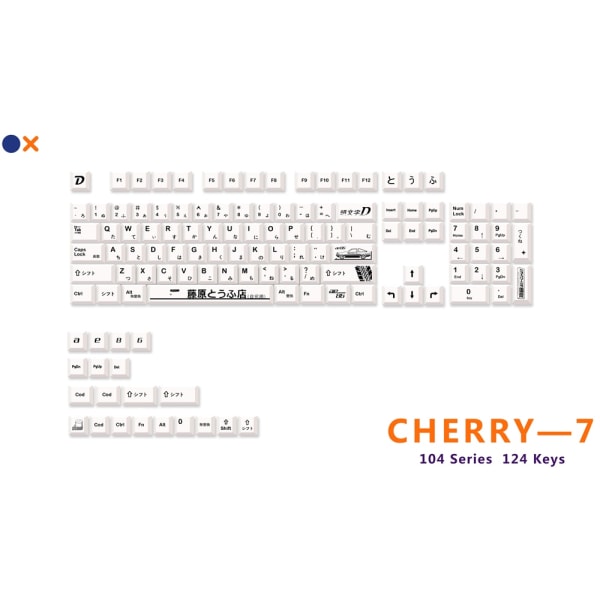 Universal PBT Keycaps Cherry Type DYE-SUB DIY Gaming Mekanisk Tastatur Keycaps CR-7
