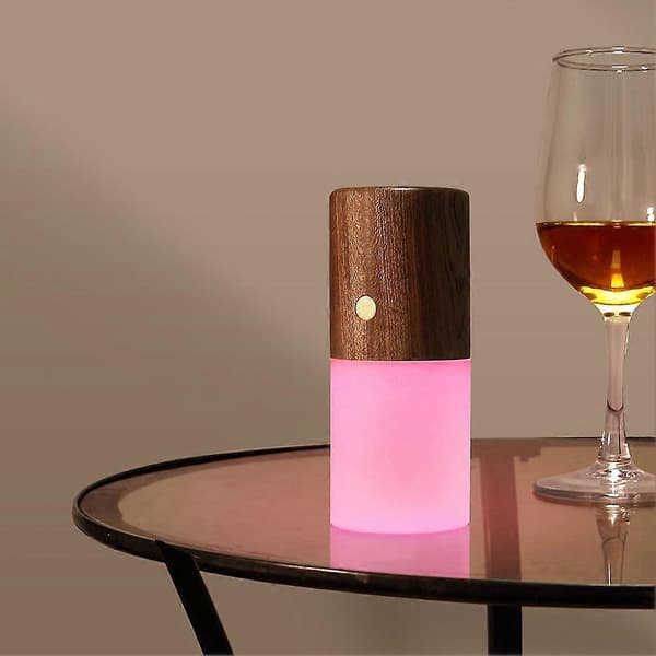 7 farveskiftende touch natlampe soveværelse farverigt atmosfærelys til studieværelse Beech