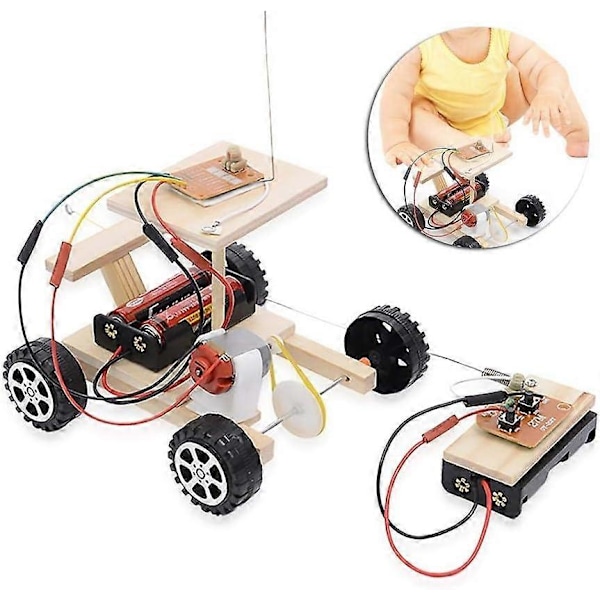 Koottava automalli, DIY koottava RC-auto lelu sähköinen kauko-ohjattava ajoneuvosarja lasten käsintehty
