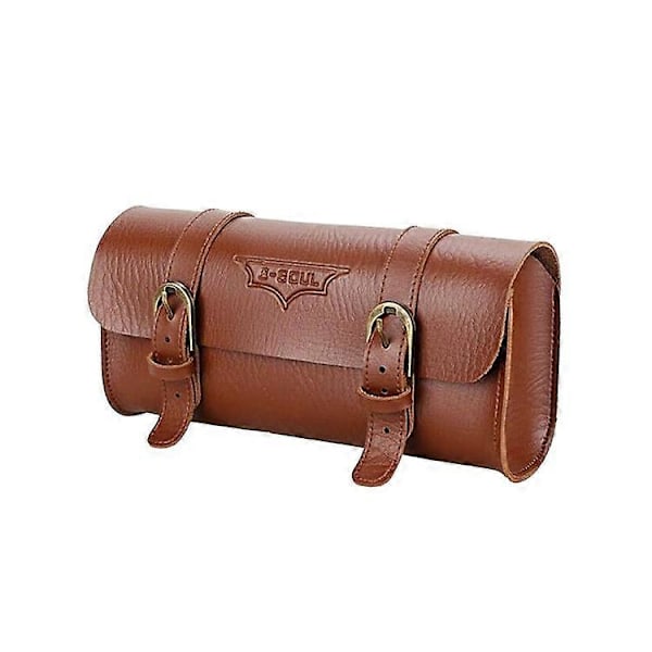 B-SOUL Vintage Stil PU Læder Vandtæt Multifunktionel Cykeltaske Cykelstyr Taske Brown