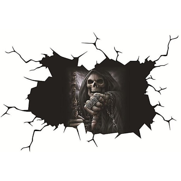 Vinduesdekorationer Personligt Halloween Design Til Hjemmebil Udvendig Dekoration Red Riding Hood Skull 40X30CM
