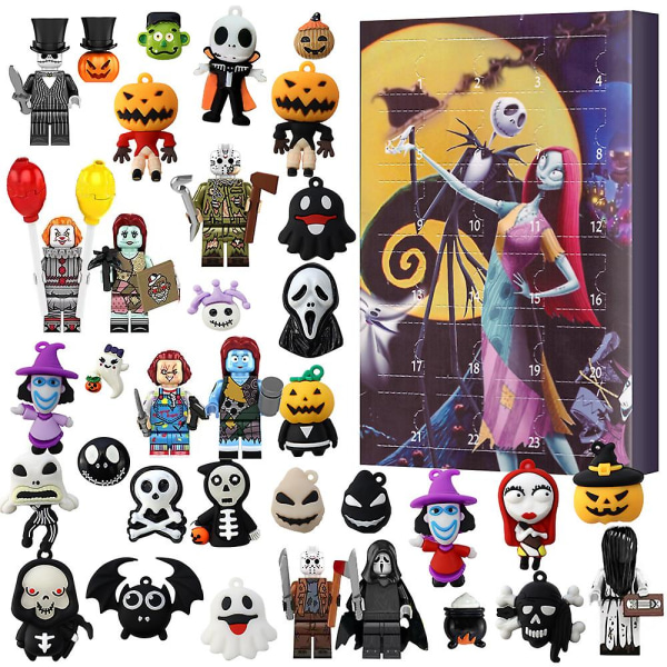 Adventskalender 2023 Hot Selling 24 Gothic Horror Atmosphere Calendar Blind Box Halloween Advent Countdown Calendar Blind Box style 10