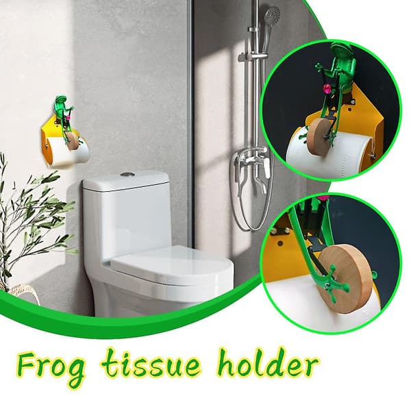 Groda Tissue Håll Kreativ Toalettpappershållare Väggmonterad 1st
