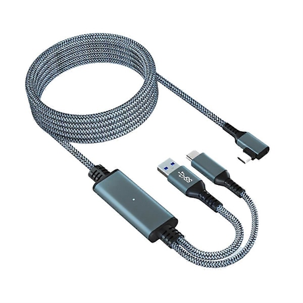 Til Meta / Oculus Quest 3 Link Kabel 5M VR Datakabel 2A Hurtig Opladning 5Gbps Høj Hastigheds Dataoverførsel