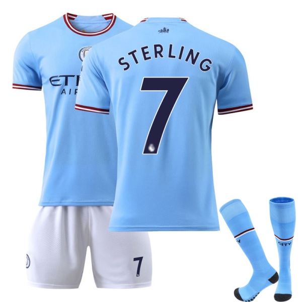 22-23 Manchester City Home Vuxen fotbollssats för barn nr 47 Phil Foden No. 47 Phil Foden 20