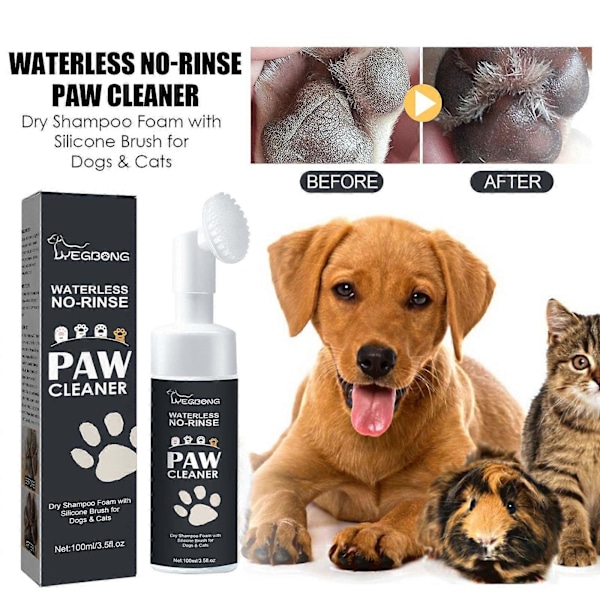 Kæledyrspote Renser Rengøring Hund, Fodpude Pleje 100ml