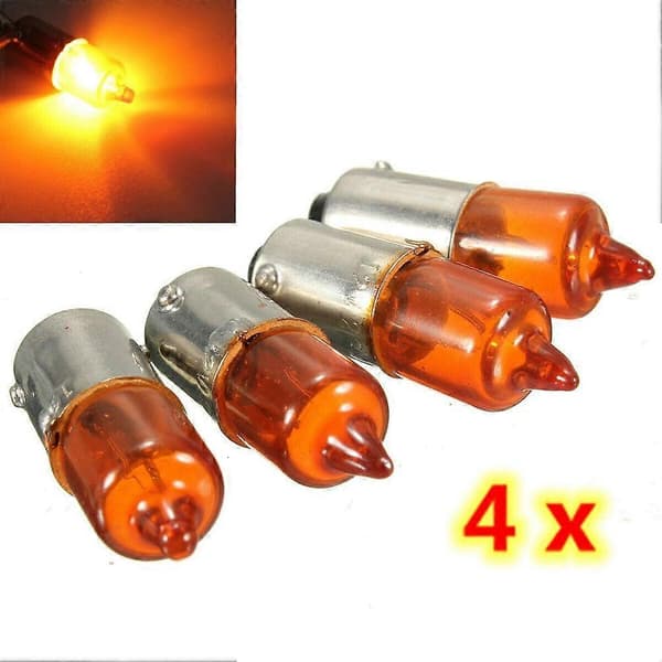 NYE 4 stk. Motorcykel Mini Blinklys Indikator Pære 21W Halogen 2^uk|