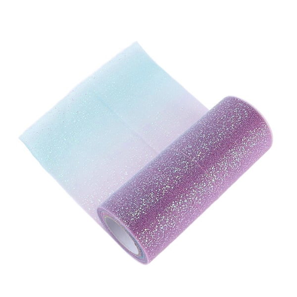 Regnbue Glitter Tyl Lang Fleksibel Udsøgt Praktisk Bred Anvendelse Glitrende Tyl til Bryllupsfest Mørkerød Blå Lilla