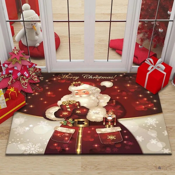 God Jul Jultomte Hem Entré Dekoration Matta Dörrmatta Halkfri Hall Sovrum Badrumsmatta Vardagsrumsmatta 8 140x200cm 55x79 inch