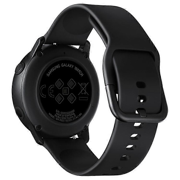 20 mm firkantet spænde silikone smart watch rem kompatibel med GarminMove Luxe/Move Style/Move 3 Black