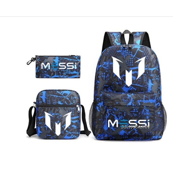 Fodbold Messi Unisex Skoletaske Studenter Rygsæk Colorful