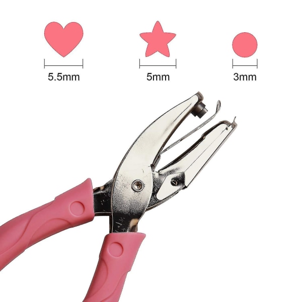 1mm Hålslag Hålslagare Pappershålslagare Med Rosa Grepp För Papper (liten Cirkel) Circle