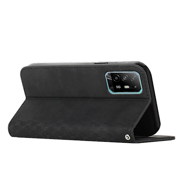Oppo A94 5g Fodral Premium Skydd Magnetiskt Läder Folio Etui Coque - Svart