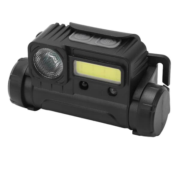 Vanntett USB-ladende hodelykt med 6 gir for camping
