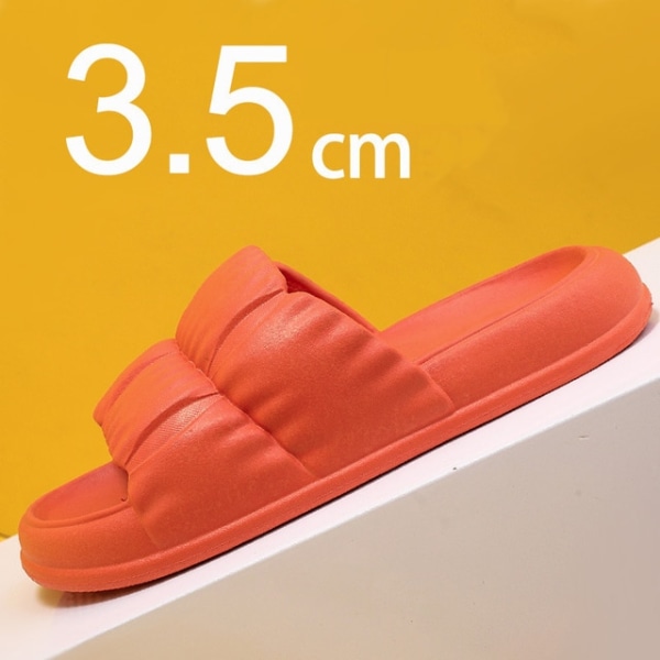 Mjuksulade molntofflor sommarstrand tjocksulade tofflor sandaler hemtofflor Orange 38-39