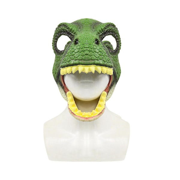Dinosauriehuvudbonad, Halloweenfest Latex Djur Dinosauriehuvudskydd Fest Maskerad Dinosaurie Cosplay Rekvisita Green