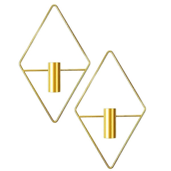 Rombisk Geometrisk Väggplanteringskruka Hängande Vas Elegant Hållbar Väggplanteringshållare Hängande Planteringskrukor Järn Blomhållare B