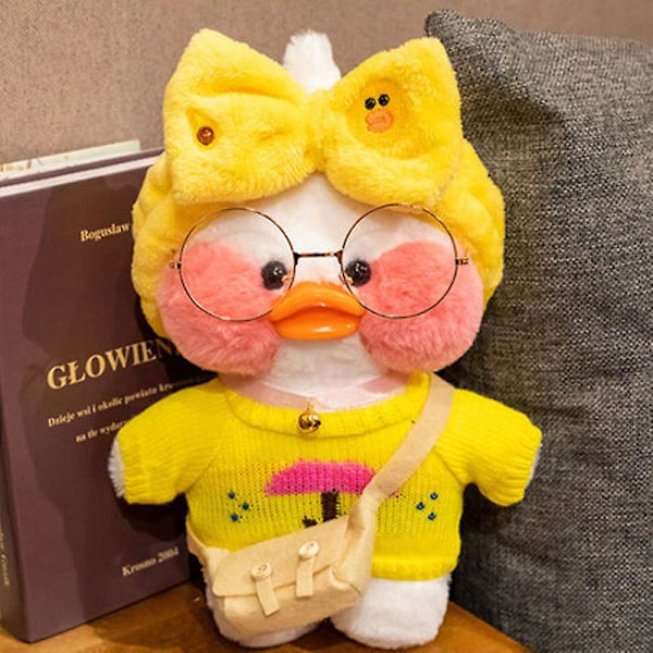 Nyårspresent Tecknad Lalafanfan Café Anka Plyschleksak Mjukt Gosedjur 001-duck-h luo-30
