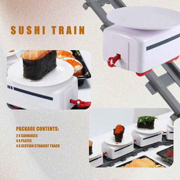 Sushi Tog Roterende Sushi Legetøjsbane Transportbånd Roterende Bord Børne Mad Tog Sæt DIY Sushi Fremstilling