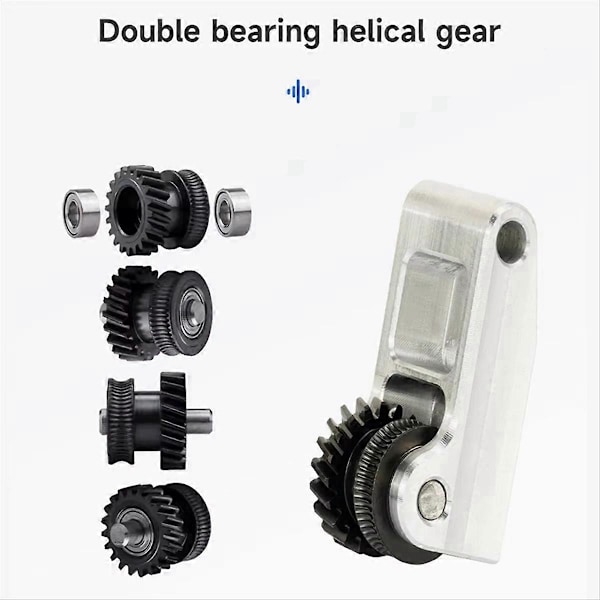 Drev Gear Kit til Bambu Lab P1S P1P X1 Carbon X1C Opgradering DLC Belagt Dobbelt Drev Gear Ekstruder Kit