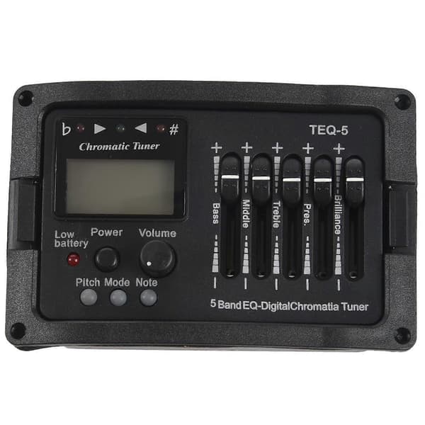 5-bands akustisk gitarr preamp EQ equalizer klassisk akustisk gitarrförstärkare digital blandningstuner