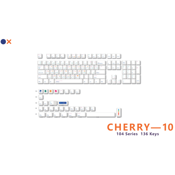 Universal PBT Keycaps Cherry Type DYE-SUB DIY Gaming Mekanisk Tastatur Keycaps CR-10