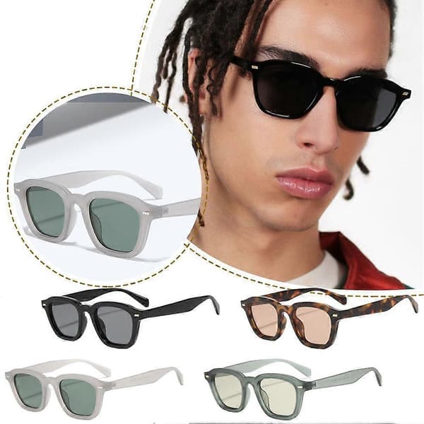 Retro Square Frame Sunglasses Svart