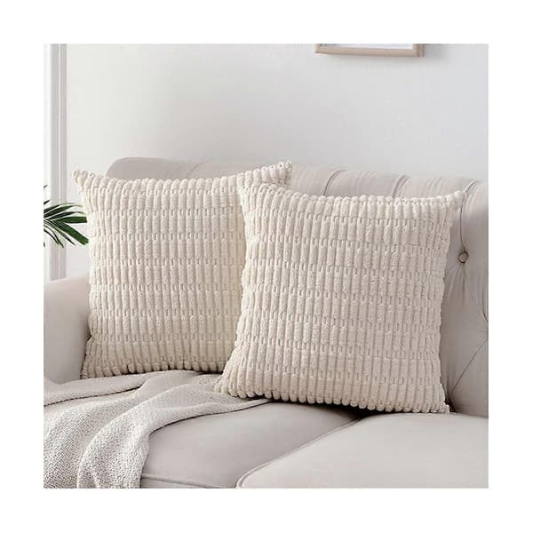 2-pak dekorative pudebetræk 45x45 cm til stue sofa seng, rustik bondegårdsstil H