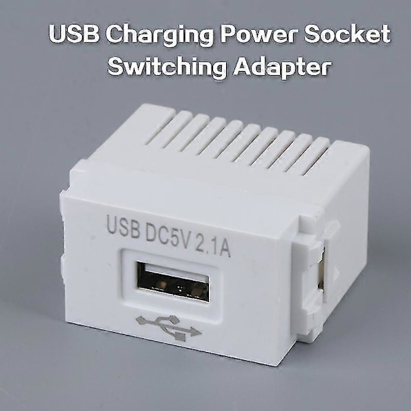 USB Strømmodul 220V 5V Transformator 2.1A USB Ladekontakt Switching Adapter