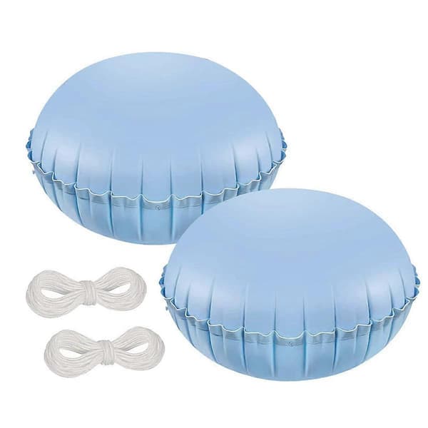 2-pack 4 x 4 fot Poolkuddar för ovanmarkspool, 0,3 mm tjock Poolskydd Luftkudde, Ovanmarkspool P