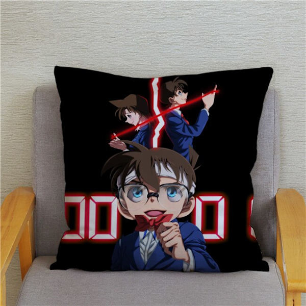 Japansk Anime Detektiv Conan Mønster Pudebetræk Tegneserie Pudebetræk 46 450mm*450mm