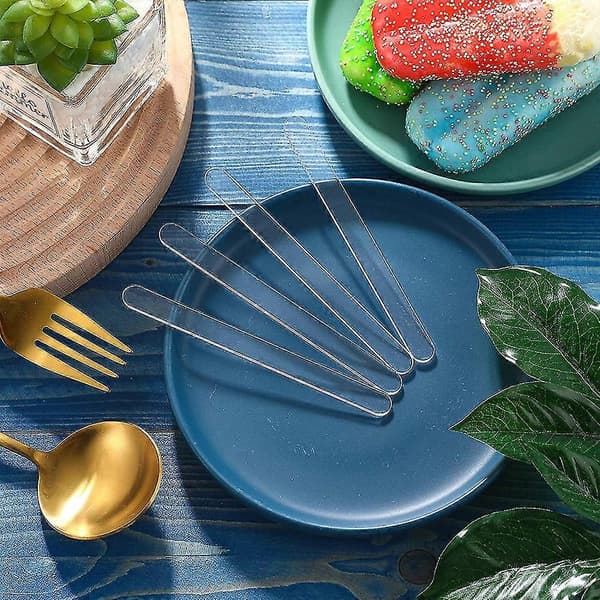 Genanvendelige ispinde Akryl ispinde Flødeis Kageis Kage Slik Pop Pinde Ispinde DIY Håndværk Transparent 20pcs