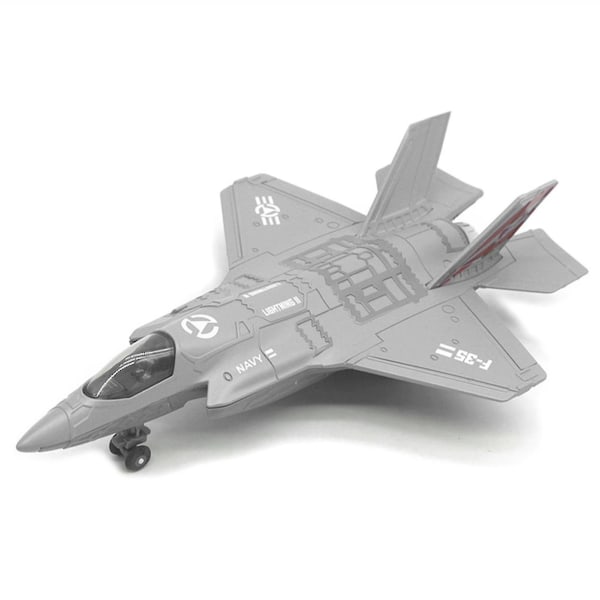 Yougang Large Alloy Pull Back F-35 Fighter Aircraft Model Music