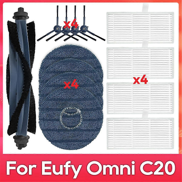 Omni C20 -robotti-imurin varaosat, pääharja, sivuharja, suodatin, moppiliina, tarvikkeet