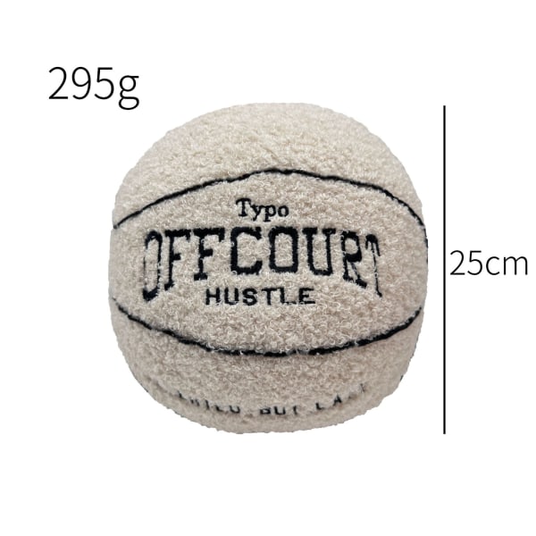 offcourt koripallo tyyny koripallo pehmo tyyny pehmo nukke White 25cm