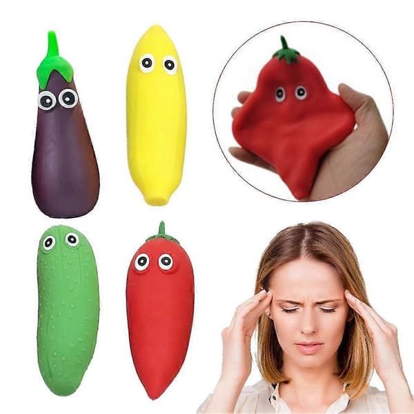 Grøntsags-squishy-legetøj til voksne børn stresslindring grøntsags-sensorisk Banan