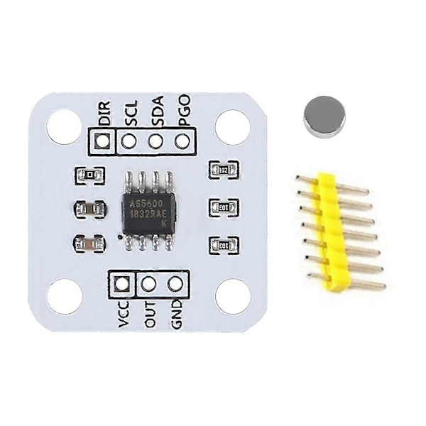 4st AS5600 Magnetisk Encoder Magnetisk Induktionsvinkelmätningssensor Modul 12Bit Hög Precision