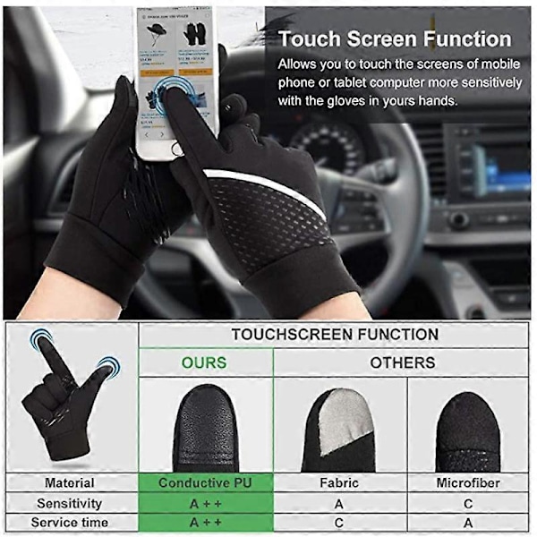 Löpargloves för barn, sport, cykling, pojkar, vinter, pekskärm (L), termiska barnhandskar, flickor, vindtäta, utomhus, halkfria handskar, varma, cykel, ridning, fotboll, Wal