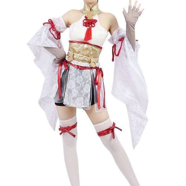 Nytt spel Naraka: Bladepoint Loli Hutao Cosplay Kostym Klänning Handskar Leggings Vita Tights Halloween Kvinna Accessoarer Set M