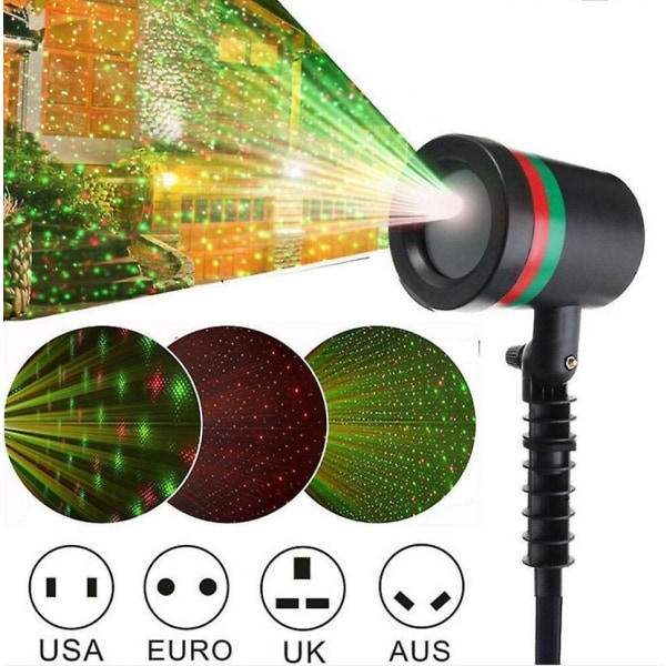 Joulu Led Nurmikko Projektori Lamppu Tähtitaivas Liikkuvat Laser Valot Uusi Vuosi Joulu Juhlakoristelu Valo Ulkona Maisemalamppu AU Plug