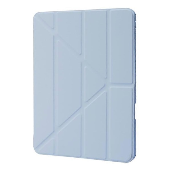 Kompatibel for iPad Pro 12.9-tommer (2021)/(2020)/(2018) Nettbrettveske Auto Wake/Sleep Origami Stativ PU-Lær + Akryl Deksel Azure
