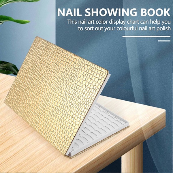 216 Färger Nagel Tips Display Bok DIY Nagelkonst Visningshylla Gel Färgkort Diagram Målningsdisplay