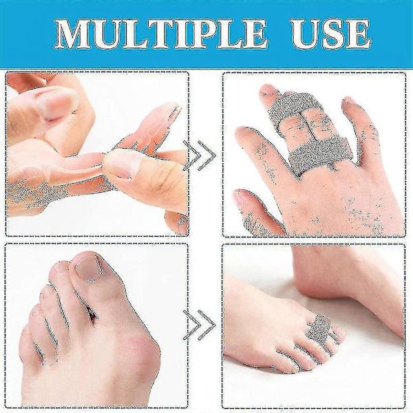 6 stk. Fingerskinner, finger-buddy-wraps til hammerfingre, slidgigt, fingerled, bøjede fingre, brækket finger