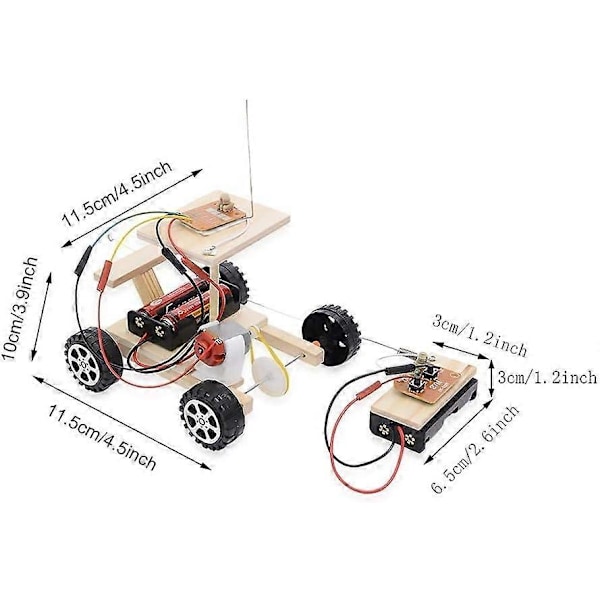 Koottava automalli, DIY koottava RC-auto lelu sähköinen kauko-ohjattava ajoneuvosarja lasten käsintehty