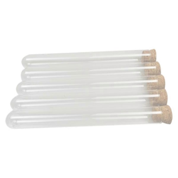 50 stk. 20X150 mm 30 ml plastreagensrør med kork, klar bryllupsgave-rør, pakkerør