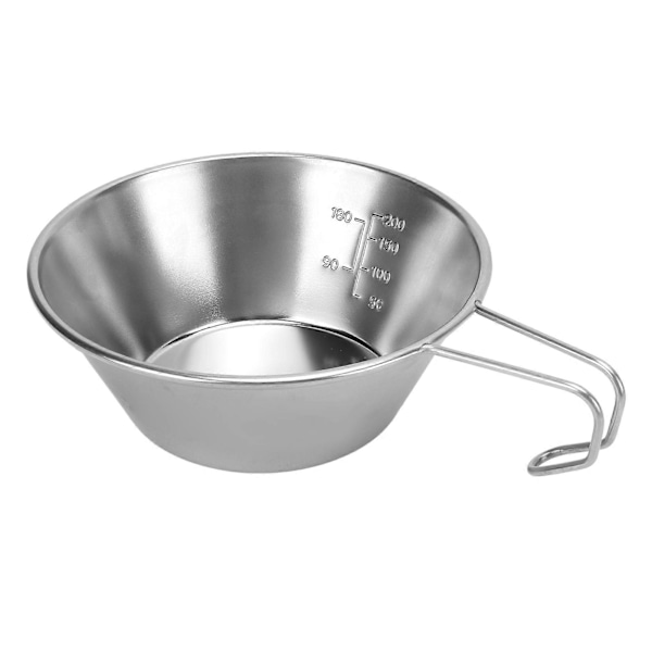 300 ml camping sierra-kopp i rostfritt stål, stapelbar med skala