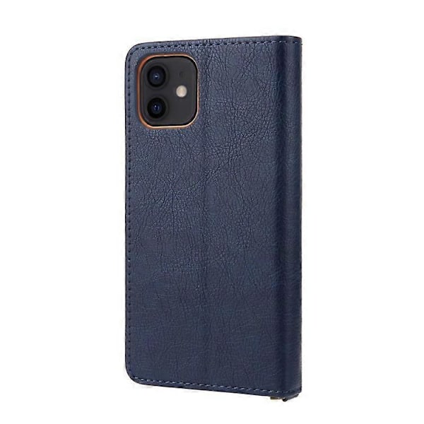 CMAI2 PU Läder Kortfack Plånbok Telefonfodral Kompatibelt För iPhone 12/12 Pro Blue
