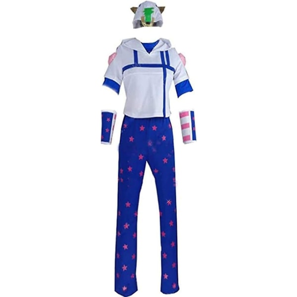 Huanhuan Anime Cosplay Kostume Til Jojo's Bizarre Adventure Johnny Joestar Female XS