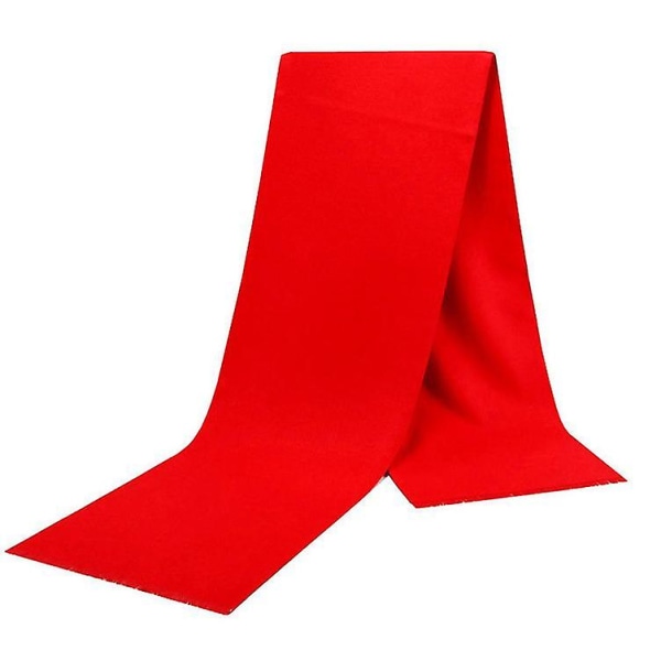 Herre Ensfarget Skjerf Varmt Vintertykt Skjerf Red